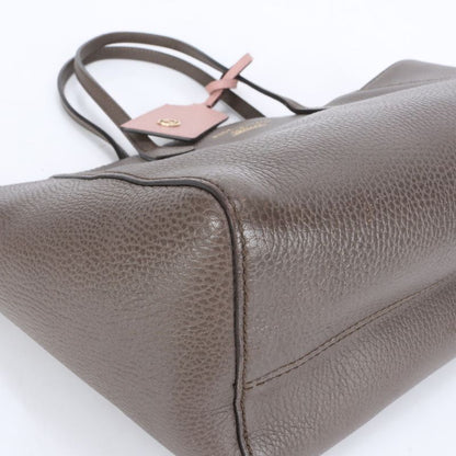 Gucci GG Interlocking G Swing Tote Bag Leather Shoulder Hand A4 Brown 354408