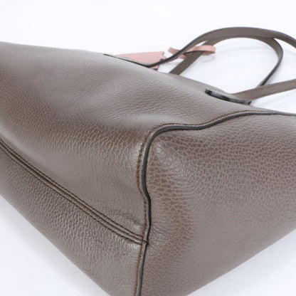 Gucci GG Interlocking G Swing Tote Bag Leather Shoulder Hand A4 Brown 354408