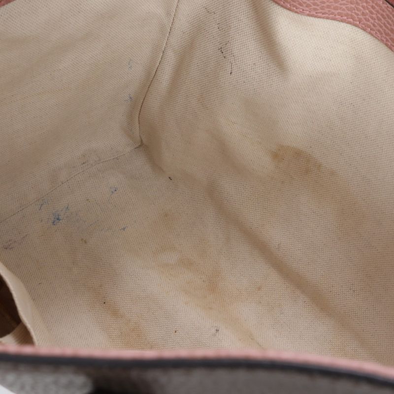 Gucci GG Interlocking G Swing Tote Bag Leather Shoulder Hand A4 Brown 354408