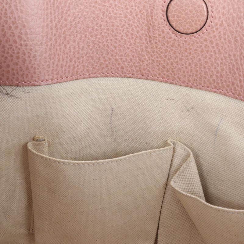 Gucci GG Interlocking G Swing Tote Bag Leather Shoulder Hand A4 Brown 354408