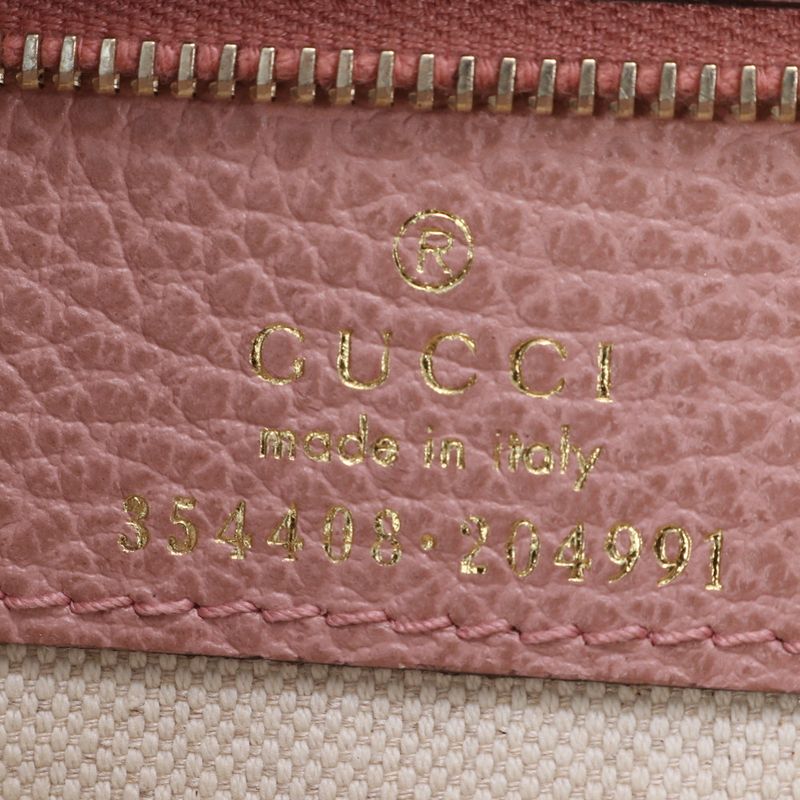 Gucci GG Interlocking G Swing Tote Bag Leather Shoulder Hand A4 Brown 354408