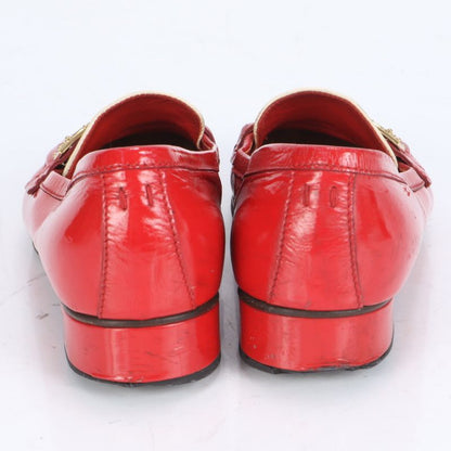 Louis Vuitton Red Leather Pumps Loafers Heels Shoes Genuine Leather Brand