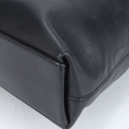 Chanel With Serial Seal Logo Leather Tote Bag Shoulder Hand Black Women's EUE