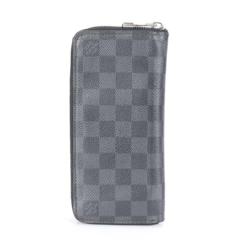 Louis Vuitton Damier Graphite Zippy Wallet Vertical N63095 Leather Long Wallet