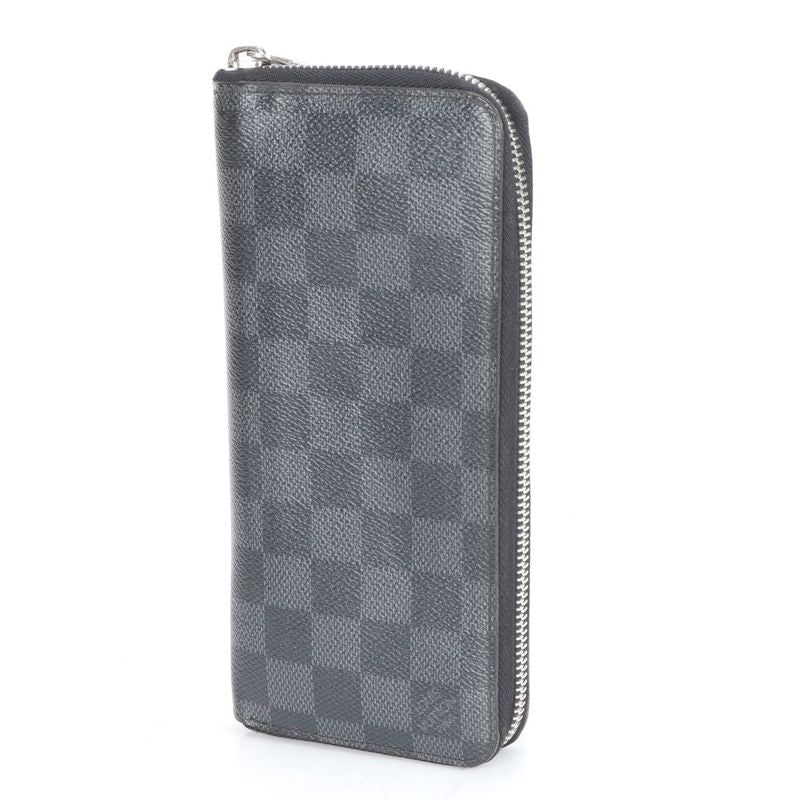 Louis Vuitton Damier Graphite Zippy Wallet Vertical N63095 Leather Long Wallet
