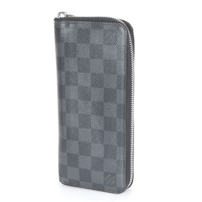 Louis Vuitton Damier Graphite Zippy Wallet Vertical N63095 Leather Long Wallet