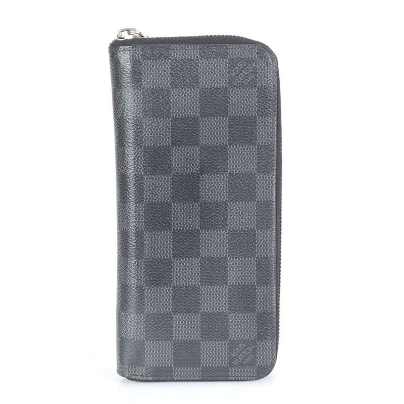 Louis Vuitton Damier Graphite Zippy Wallet Vertical N63095 Leather Long Wallet