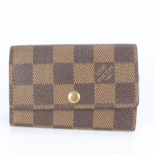 Louis Vuitton Damier Multicles 6 Leather 6 Key Case Key Ring N62630 Brown Card