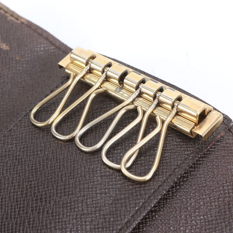 Louis Vuitton Damier Multicles 6 Leather 6 Key Case Key Ring N62630 Brown Card
