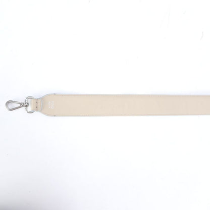 Fendi Strap You Leather Shoulder Strap Tote Bag Purse Beige Silver Hardware