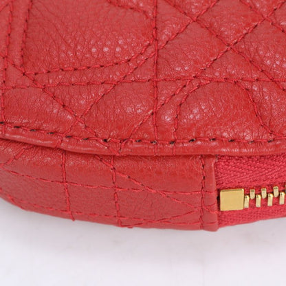 Unused Christian Dior Caro Heart Cannage Chain Leather Shoulder Bag Pouch