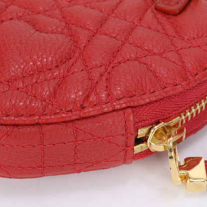 Unused Christian Dior Caro Heart Cannage Chain Leather Shoulder Bag Pouch