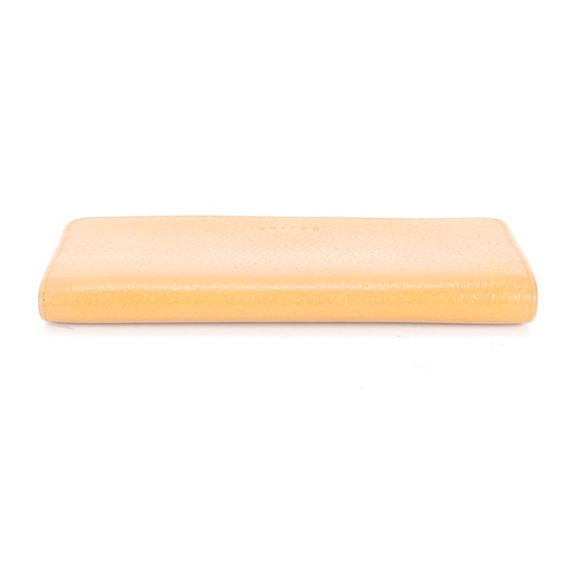 Celine Leather Long Wallet Long Wallet Round Zipper Bifold Ladies RUE Cp6-5
