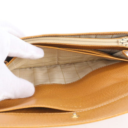 Celine Leather Long Wallet Long Wallet Round Zipper Bifold Ladies RUE Cp6-5