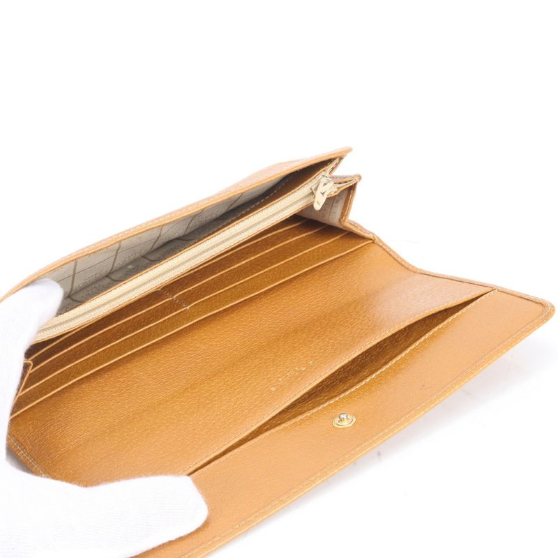 Celine Leather Long Wallet Long Wallet Round Zipper Bifold Ladies RUE Cp6-5