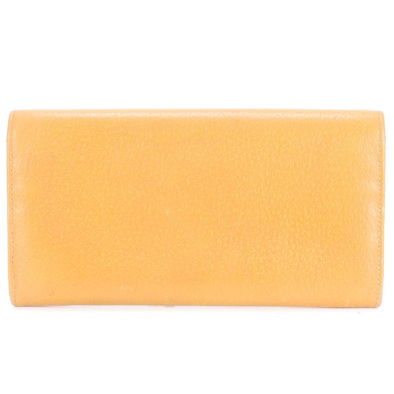 Celine Leather Long Wallet Long Wallet Round Zipper Bifold Ladies RUE Cp6-5