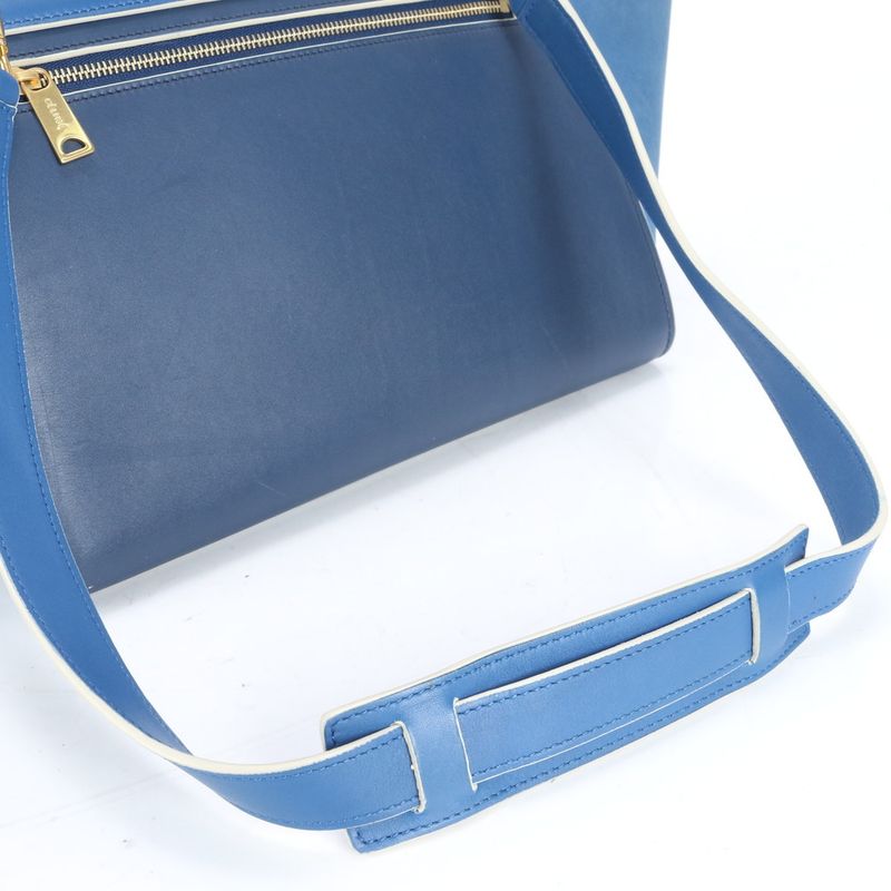 Celine Trapeze Small Leather 2WAY Shoulder Bag Shoulder Tote Hand Gold Hardware