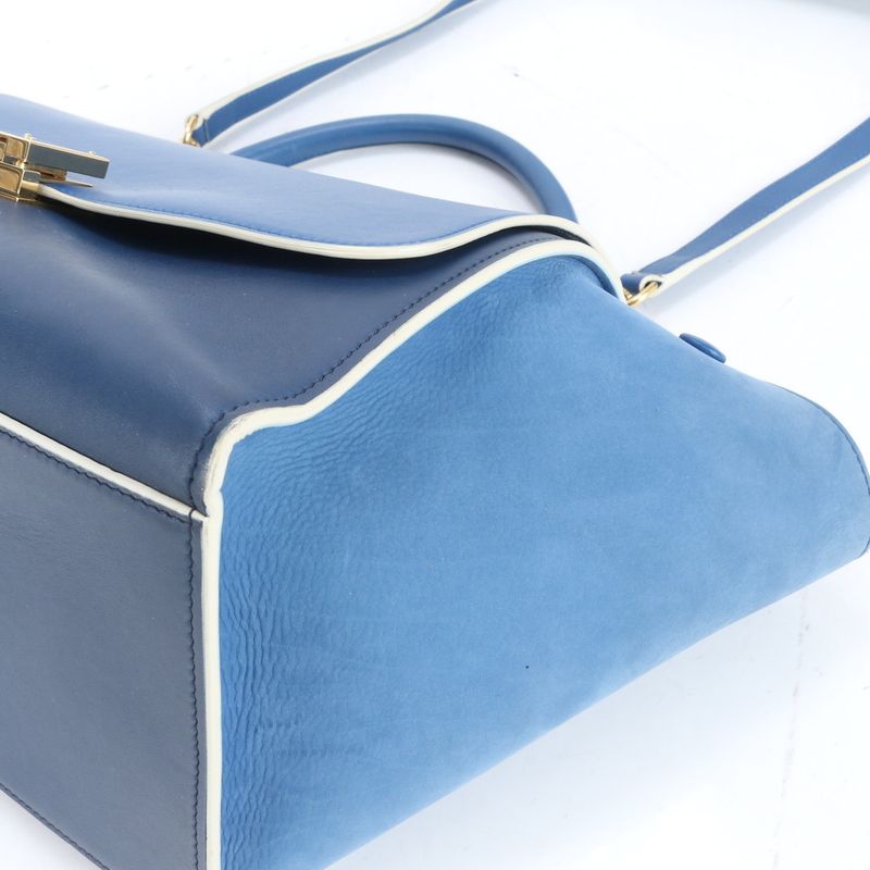 Celine Trapeze Small Leather 2WAY Shoulder Bag Shoulder Tote Hand Gold Hardware