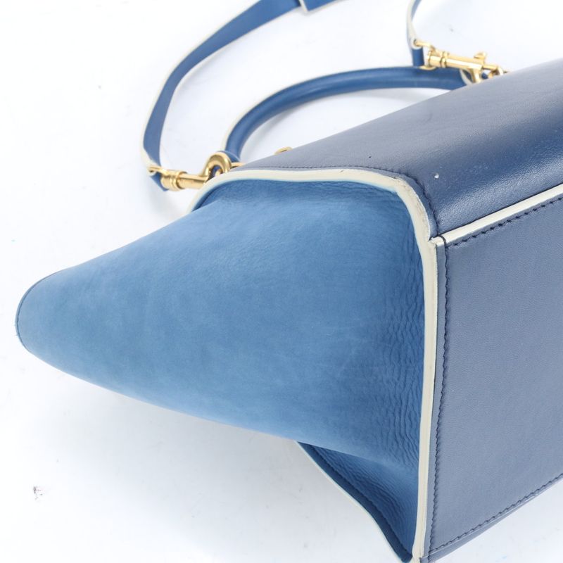 Celine Trapeze Small Leather 2WAY Shoulder Bag Shoulder Tote Hand Gold Hardware