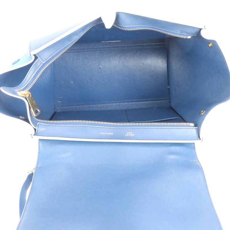 Celine Trapeze Small Leather 2WAY Shoulder Bag Shoulder Tote Hand Gold Hardware