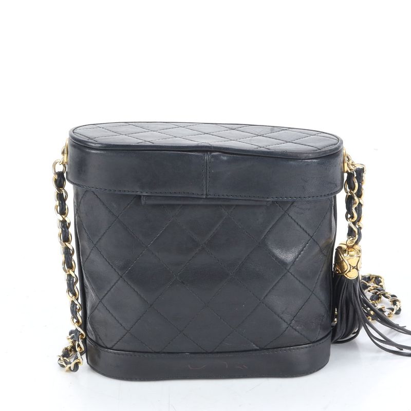 Chanel With Serial Seal Matelasse Vanity Lambskin Leather Shoulder Bag Crossbody