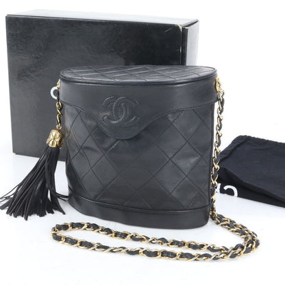 Chanel With Serial Seal Matelasse Vanity Lambskin Leather Shoulder Bag Crossbody