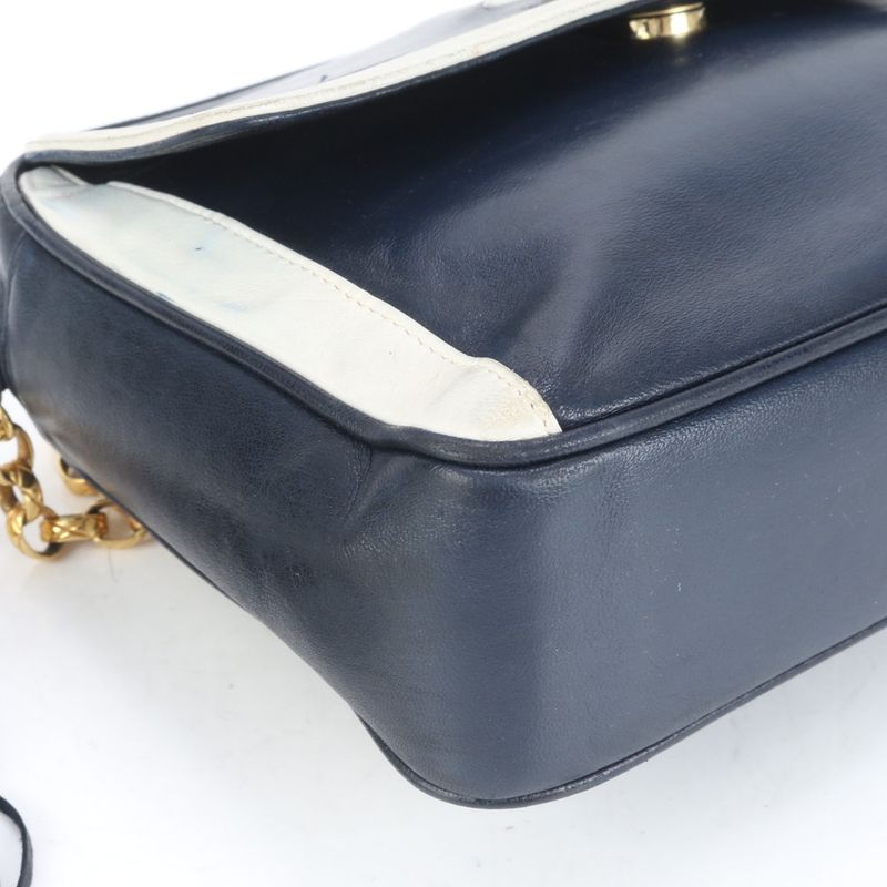 Chanel With Serial Seal Tassel Lambskin Leather Chain Shoulder Bag Crossbody