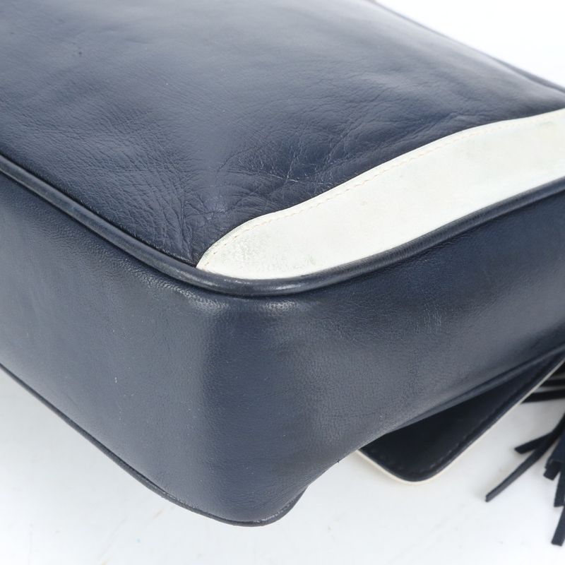 Chanel With Serial Seal Tassel Lambskin Leather Chain Shoulder Bag Crossbody