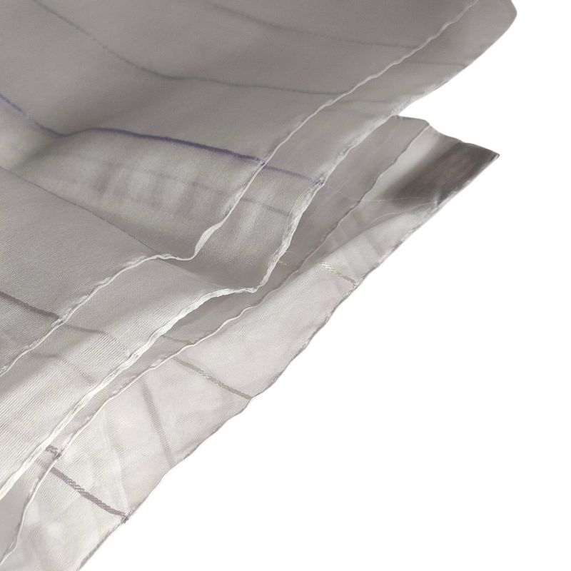 Louis Vuitton Organdy Monogram Embroidered Sheer Silk Shawl Light Purple