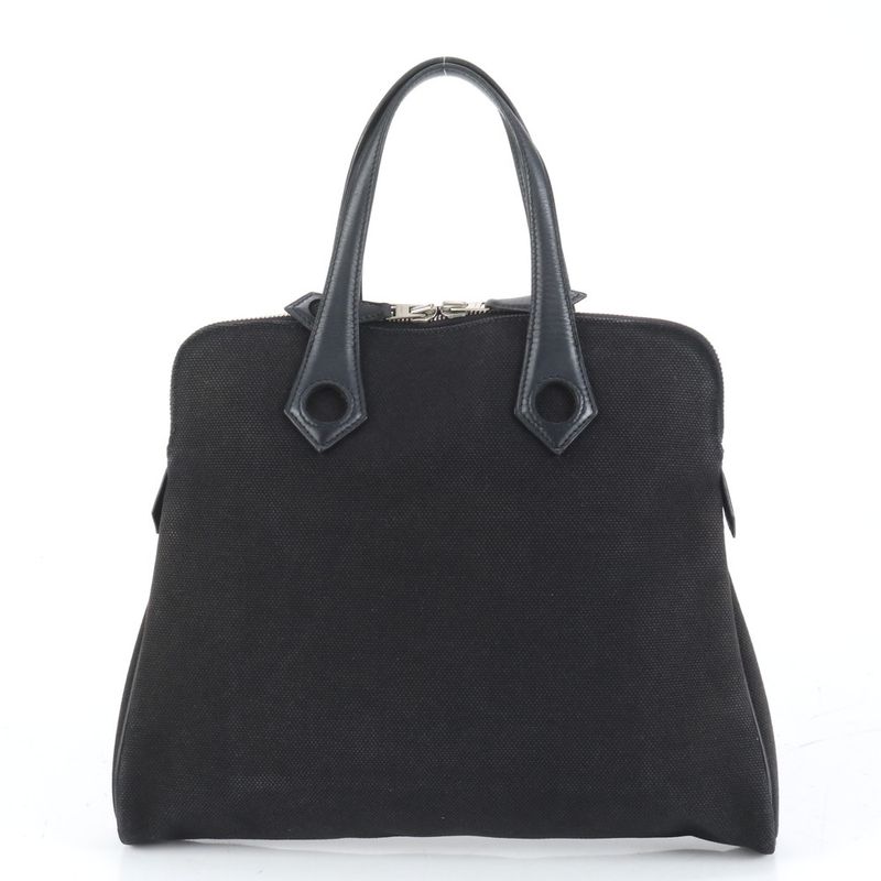 Hermes □I Mark Sac Ibou PM Leather Tote Bag Shoulder Hand Black Women's RRE