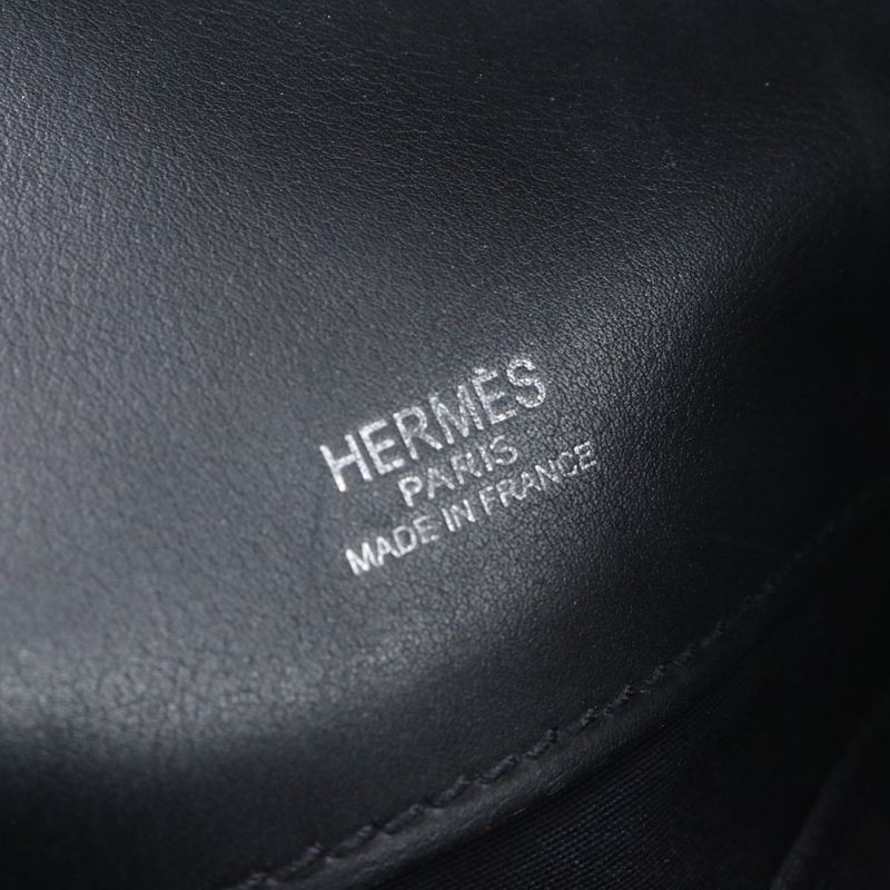 Hermes □I Mark Sac Ibou PM Leather Tote Bag Shoulder Hand Black Women's RRE