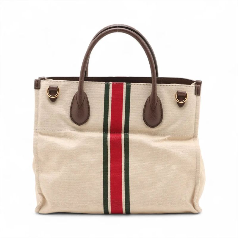 Gucci Sherry Line Fall Double Canvas 2WAY Tote Bag 657422 Shoulder A4 Men's MMM