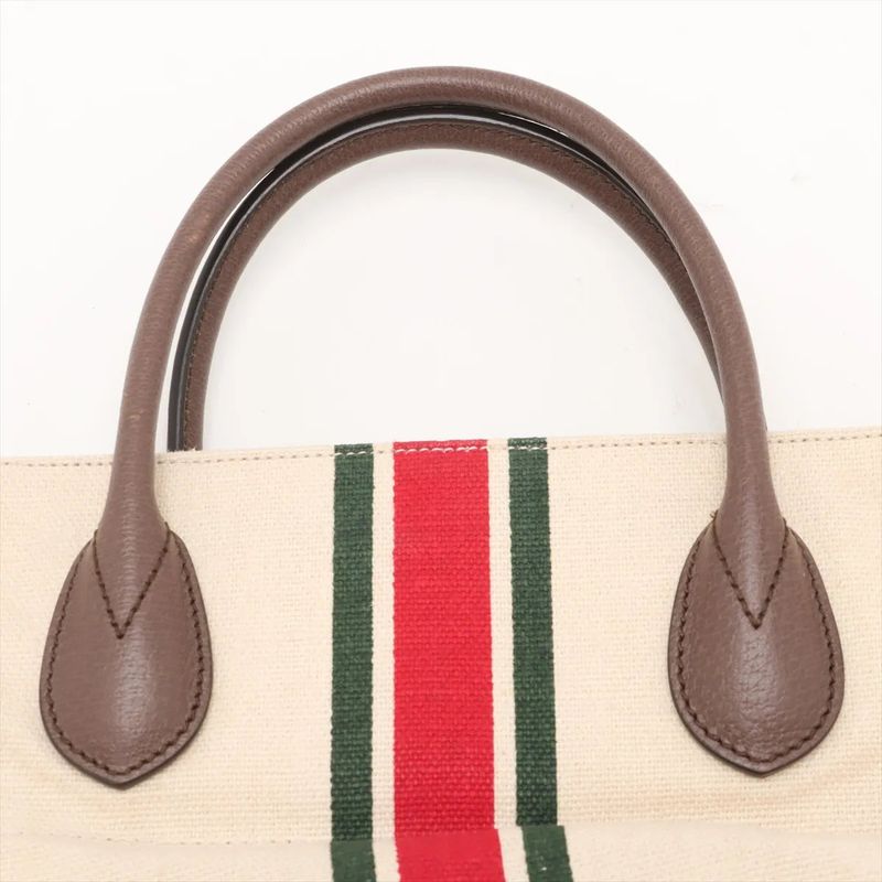 Gucci Sherry Line Fall Double Canvas 2WAY Tote Bag 657422 Shoulder A4 Men's MMM