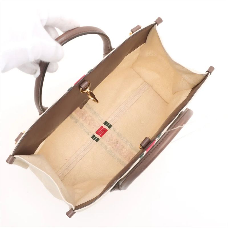 Gucci Sherry Line Fall Double Canvas 2WAY Tote Bag 657422 Shoulder A4 Men's MMM