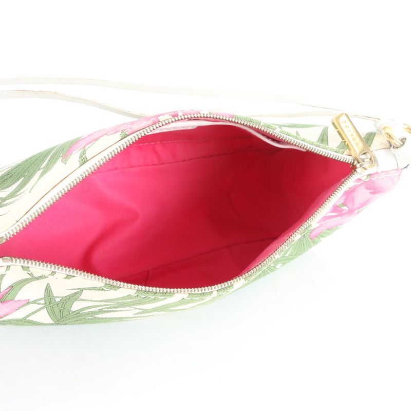 Celine Botanical Pattern Accessory Pouch Leather Shoulder Bag Shoulder One