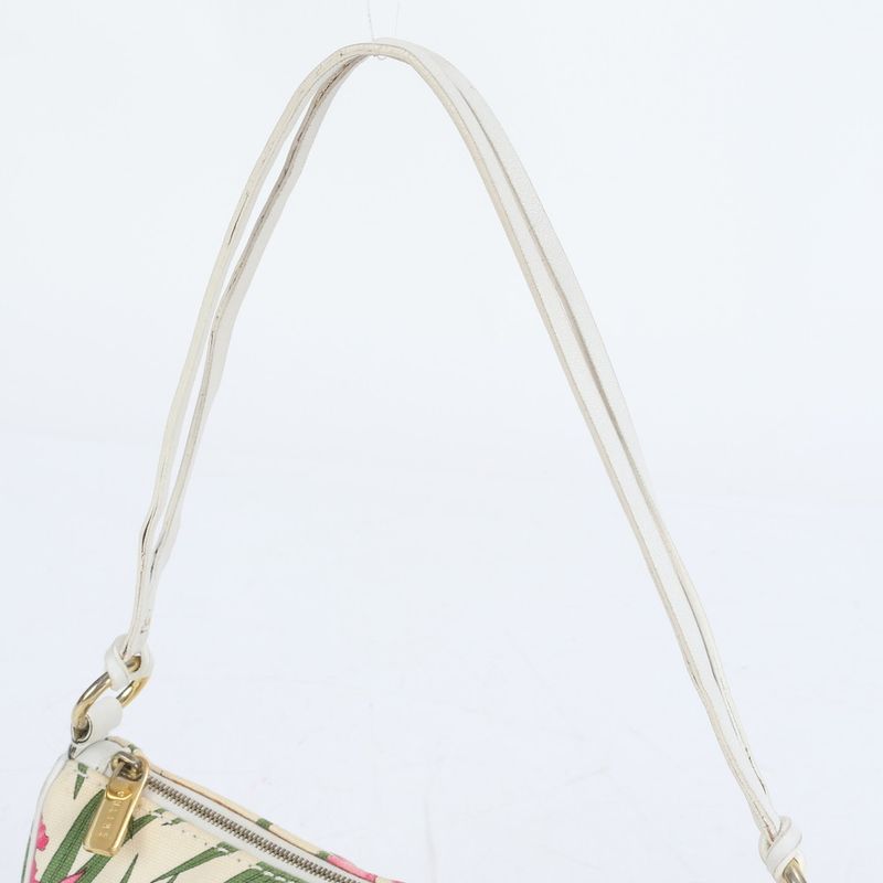 Celine Botanical Pattern Accessory Pouch Leather Shoulder Bag Shoulder One