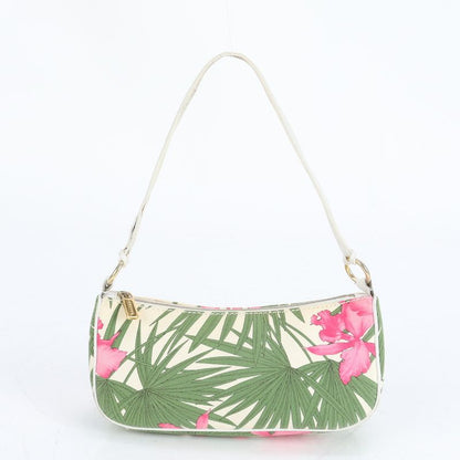 Celine Botanical Pattern Accessory Pouch Leather Shoulder Bag Shoulder One