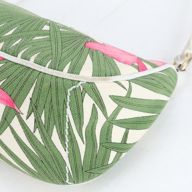 Celine Botanical Pattern Accessory Pouch Leather Shoulder Bag Shoulder One