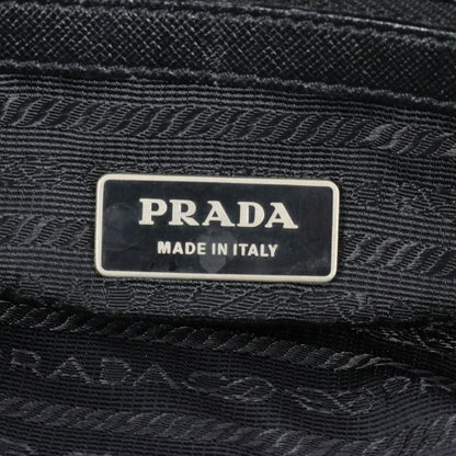 Prada Tessuto Nylon Triangle Logo Leather Boston Bag Business Travel Tote