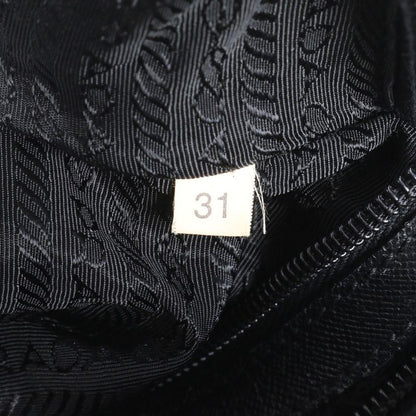 Prada Tessuto Nylon Triangle Logo Leather Boston Bag Business Travel Tote