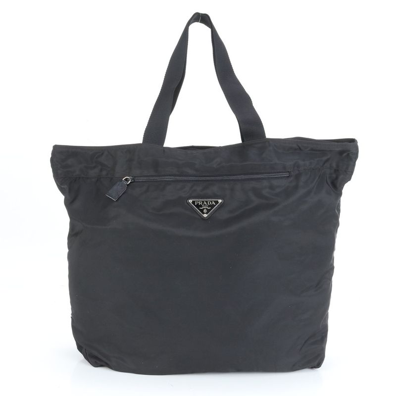 Prada Tessuto Nylon Triangle Logo Tote Bag Shoulder Business Commuter Document