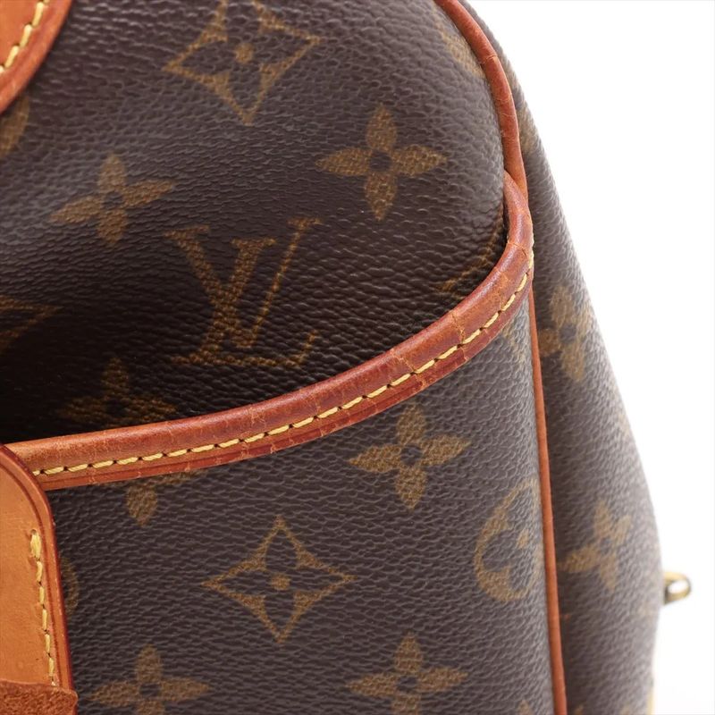 Louis Vuitton Monogram Deauville M47270 Leather Handbag Tote Genuine Leather