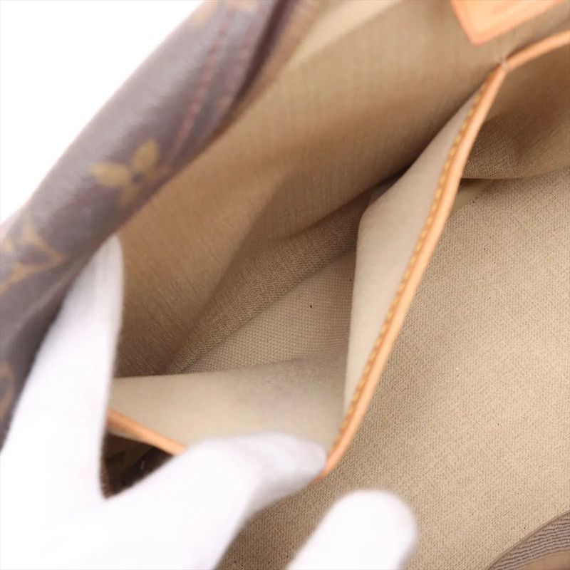 Louis Vuitton Monogram Deauville M47270 Leather Handbag Tote Genuine Leather