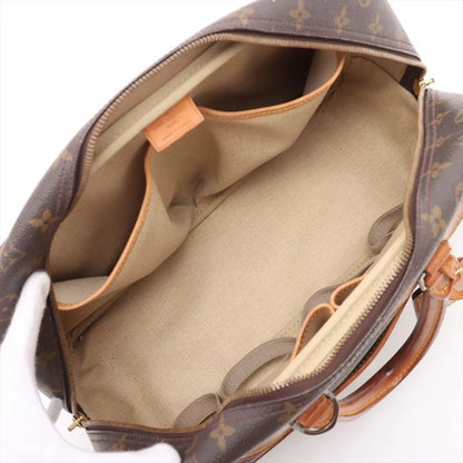 Louis Vuitton Monogram Deauville M47270 Leather Handbag Tote Genuine Leather