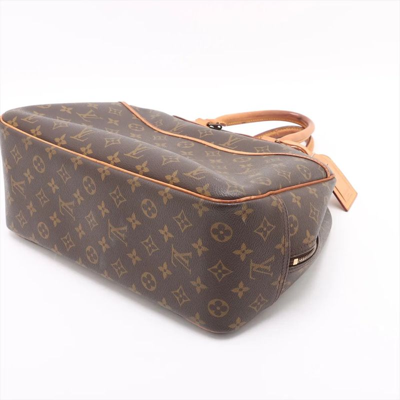 Louis Vuitton Monogram Deauville M47270 Leather Handbag Tote Genuine Leather