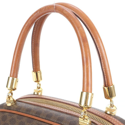 Vintage Celine Macadam Triomphe Shoulder Hand Gold Leather Tote Bag Women