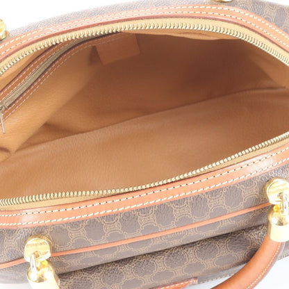 Vintage Celine Macadam Triomphe Shoulder Hand Gold Leather Tote Bag Women