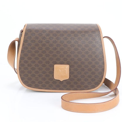 Vintage Celine Macadam Triomphe Leather Shoulder Bag Crossbody Hand Tote Women