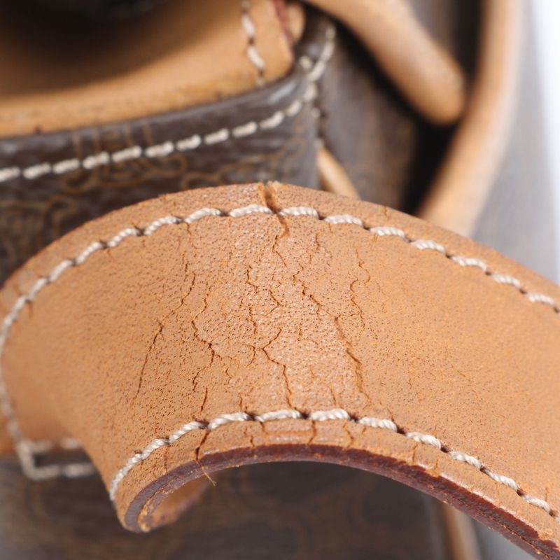 Vintage Celine Macadam Triomphe Leather Shoulder Bag Crossbody Hand Tote Women