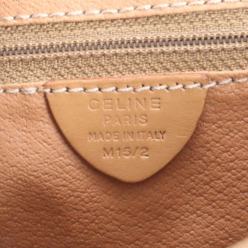 Vintage Celine Macadam Triomphe Leather Shoulder Bag Crossbody Hand Tote Women